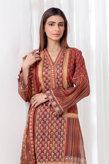 Bonanza Satrangi Mar00n Lawn Suit Ssk223p31 Eid Pret 2022 Online Shopping